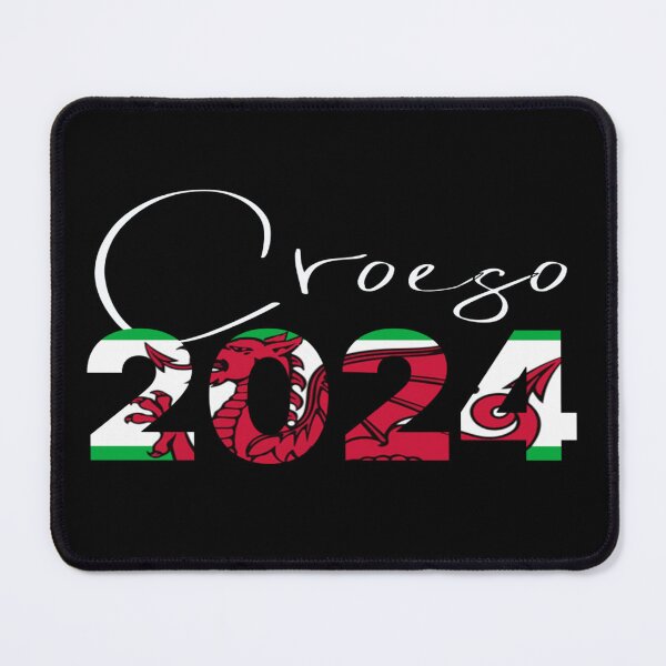 Item preview, CROESO 2024 WELCOME WELSH FLAG WHITE designed and sold by Marni Scofidio Desi9ns.