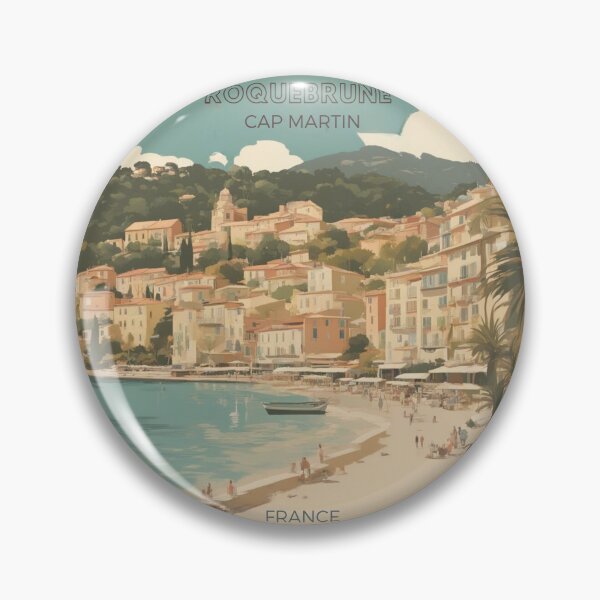 Item preview, Roquebrune Cap Martin Vintage Poster France designed and sold by KarakitAI.