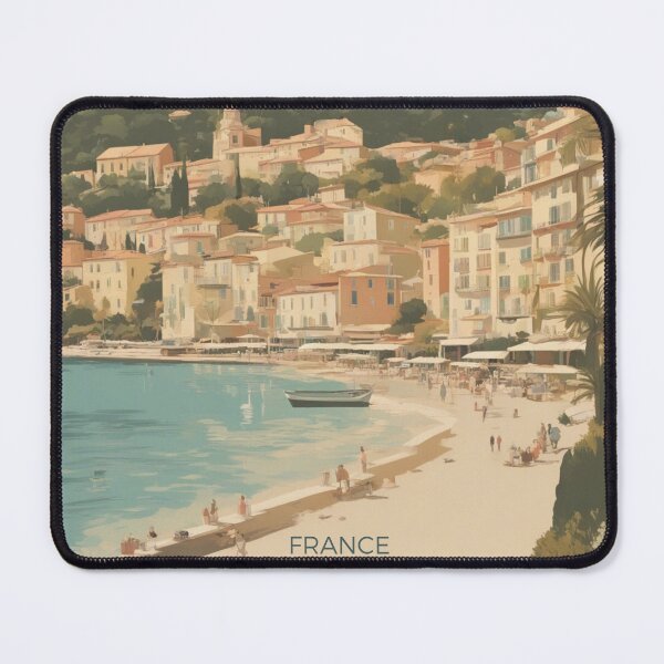 Item preview, Roquebrune Cap Martin Vintage Poster France designed and sold by KarakitAI.