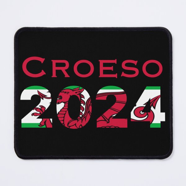Item preview, CROESO 2024 WELCOME WELSH FLAG RED designed and sold by Marni Scofidio Desi9ns.