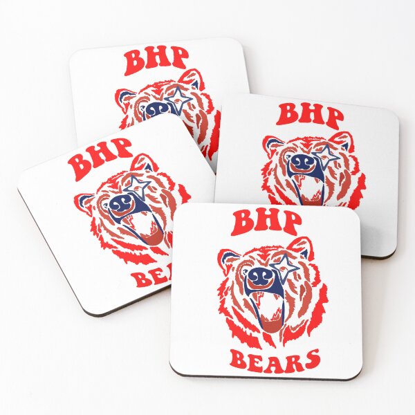 Item preview, bhp bear head red and navy  designed and sold by Fancyglowpony.