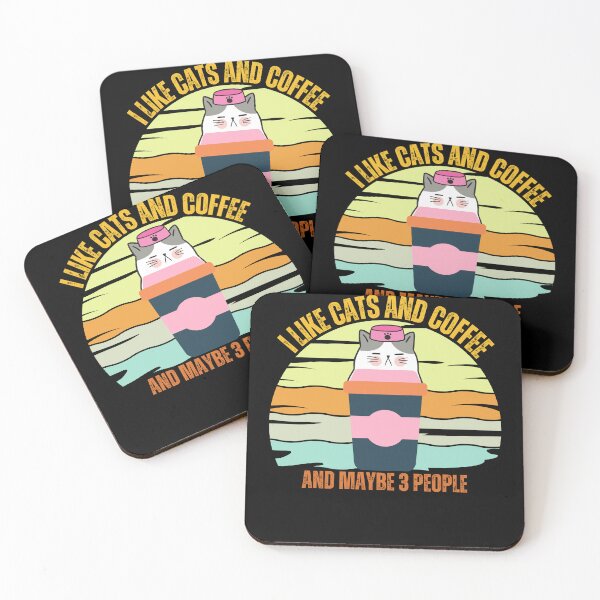 Item preview, I Like Cats And Coffee And Maybe 3 People Funny Love Cats  designed and sold by JustMeStore.