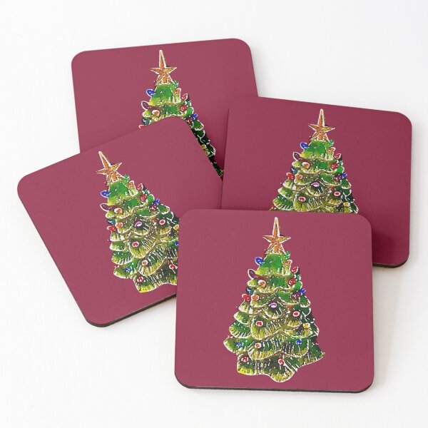 Item preview, Vintage ceramic Christmas tree print designed and sold by Susan Gallup.