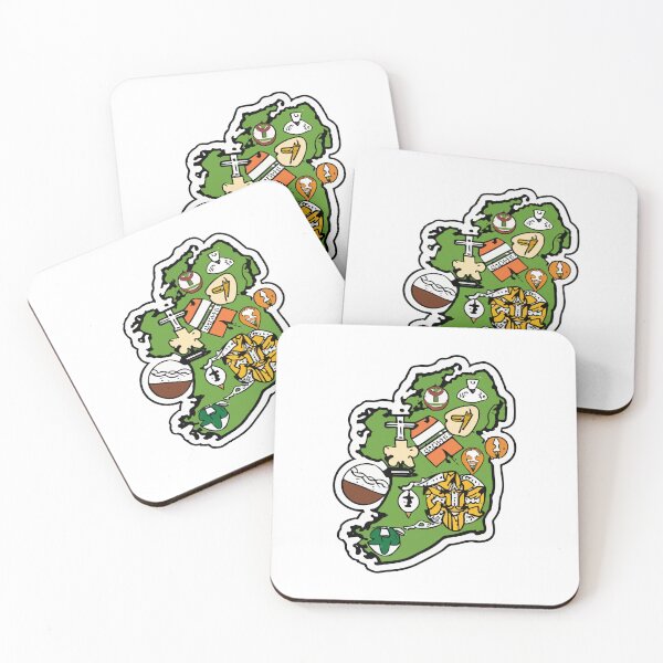 Item preview, Irish Heritage Icons Map designed and sold by NiftyWrx.
