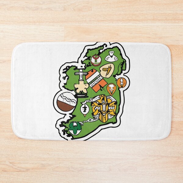 Item preview, Irish Heritage Icons Map designed and sold by NiftyWrx.