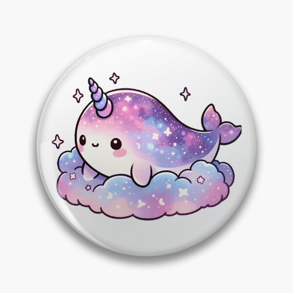Item preview, Cosmic Narwhal on Cloud Cushion designed and sold by UmbrellaStudio1.