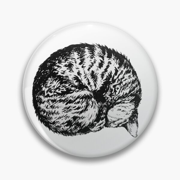 Item preview, Todo acurrucado: ilustración de gato atigrado durmiendo designed and sold by dinatrix.