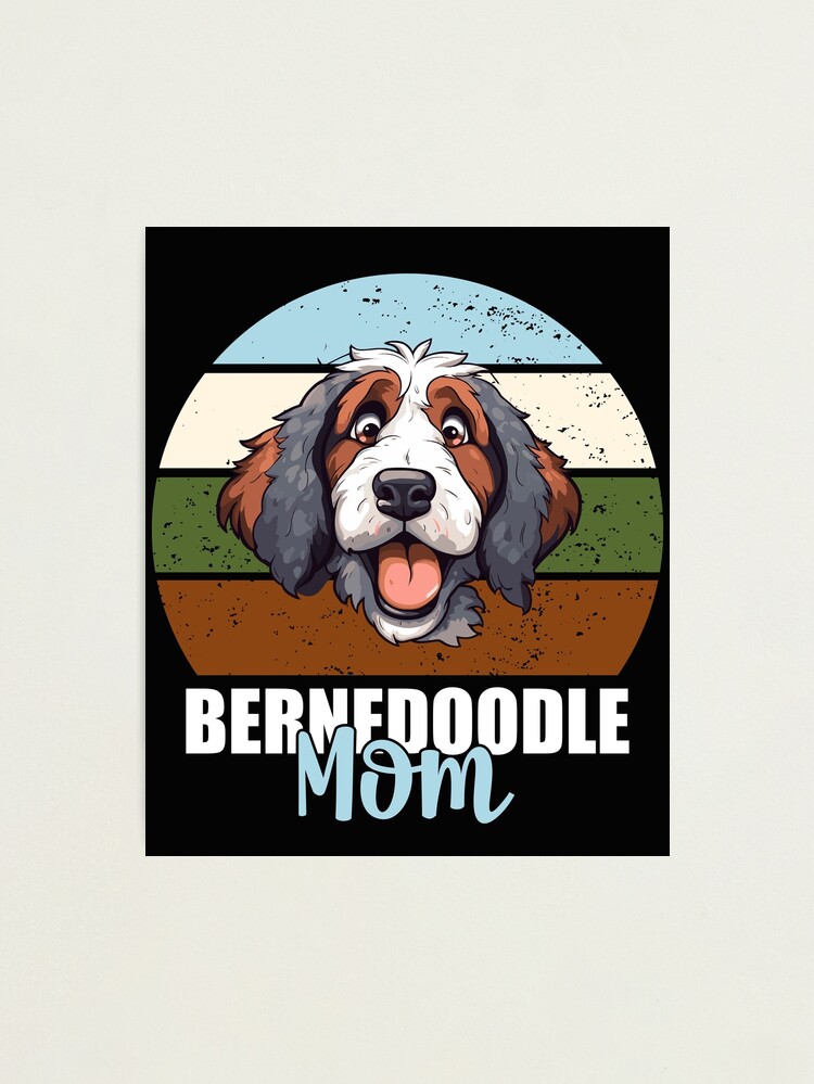 Womens Bernadoodle Mom Shirt Cute Bernadoodle Dog Mother Tee Retro Womens Bernadoodle Mom Shirt Cute Bernadoodle Dog Mother Tee Retro