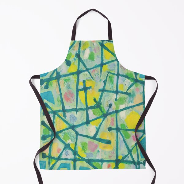 Item preview, blue-green-lines-on-aqua-background - alfred manessier designed and sold by GRAHAM POTER.
