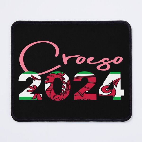 Item preview, CROESO 2024 WELCOME WELSH FLAG PINK designed and sold by Marni Scofidio Desi9ns.
