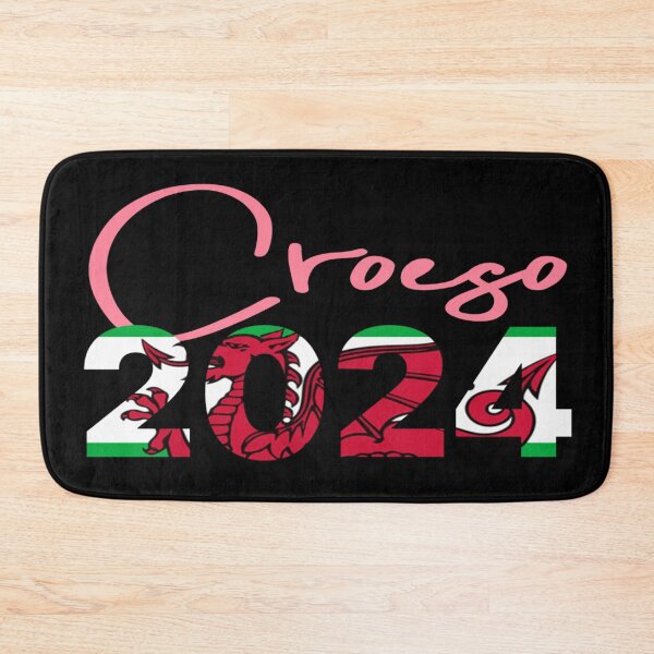 Item preview, CROESO 2024 WELCOME WELSH FLAG PINK designed and sold by Marni Scofidio Desi9ns.