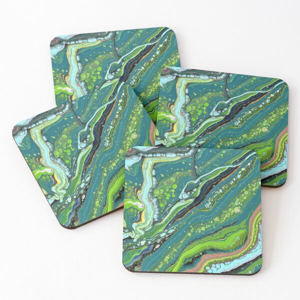 Item preview, Jada 2 Layered Green Abstract and Cells designed and sold by Doug  Siegel.
