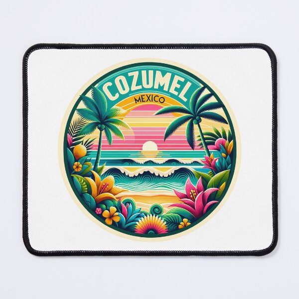 Item preview, Vibrant Cozumel Mexico Sticker - Scenic Beach & Ocean Graphics, Travel Souvenir designed and sold by carshapes.