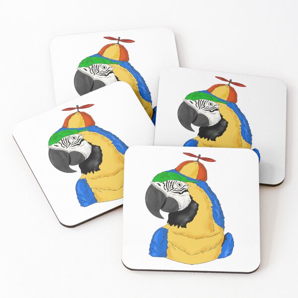Item preview, Macaw with Spinner Hat designed and sold by Bearschtick In The Woods.