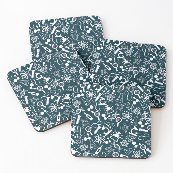 Item preview, biochemistry science lab molecular blue pattern designed and sold by DesignYourWaystore.