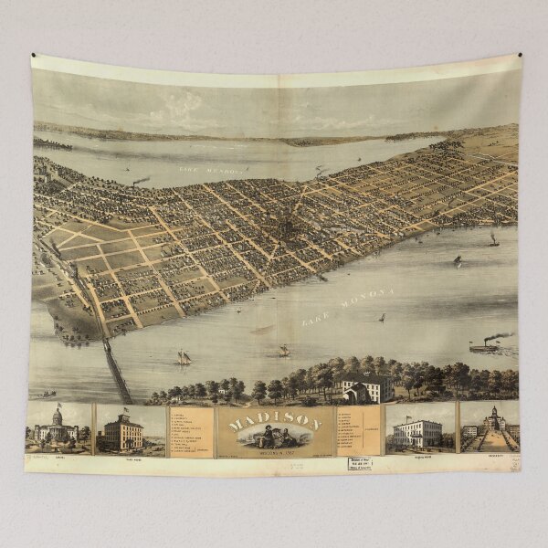 Aperçu de l'œuvre Madison, Wisconsin (1867) créée et vendue par allhistory.