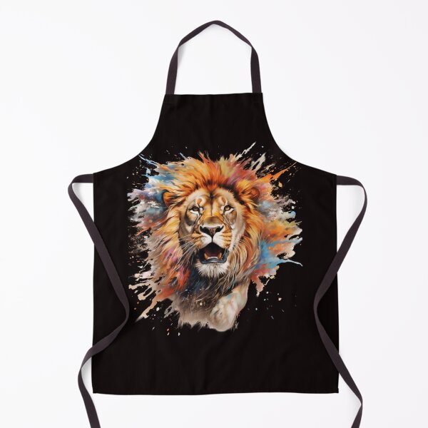 Item preview, Big Lion with Color Splashes, Watercolor designed and sold by Cute-Forever.