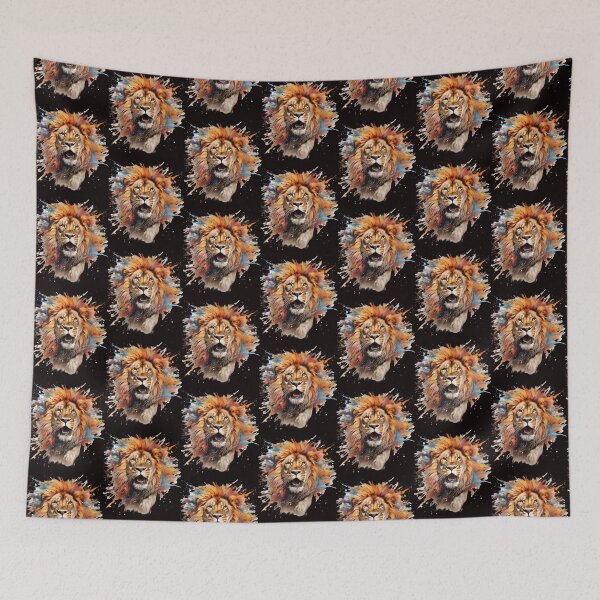 Item preview, Big Lion with Color Splashes, Watercolor designed and sold by Cute-Forever.