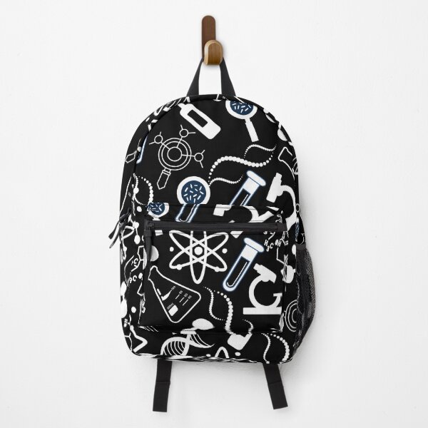 Item preview, biochemistry science lab molecular black pattern designed and sold by DesignYourWaystore.