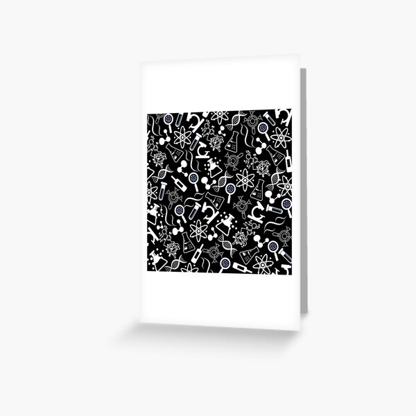 Item preview, biochemistry science lab molecular black pattern designed and sold by DesignYourWaystore.