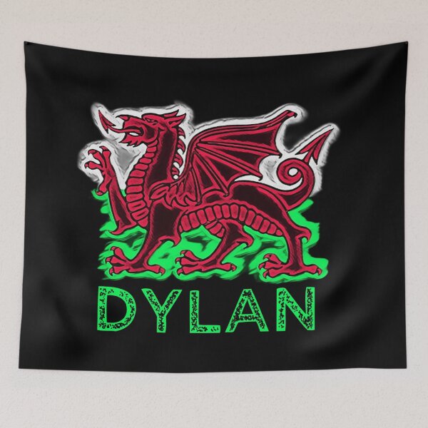 Aperçu de l'œuvre DYLAN CYMRU DRAIG GOCH ROUGE DRAGON VERT créée et vendue par Marni Scofidio Desi9ns.