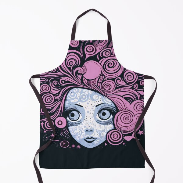 Item preview, Whimsical illustration of a long-haired woman designed and sold by randrdesign.