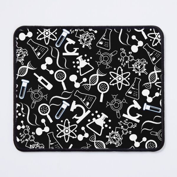 Item preview, biochemistry science lab molecular pure black pattern designed and sold by DesignYourWaystore.