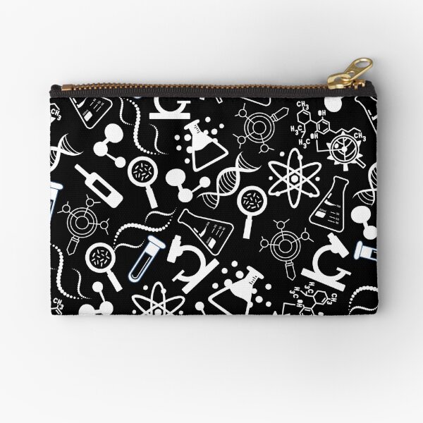 Item preview, biochemistry science lab molecular pure black pattern designed and sold by DesignYourWaystore.