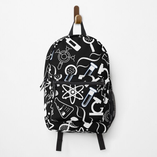 Item preview, biochemistry science lab molecular pure black pattern designed and sold by DesignYourWaystore.