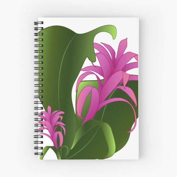 Artikelvorschau, Tropische Pflanze mit rosa Blüten und Blättern entworfen und verkauft von MetaforaMundo.