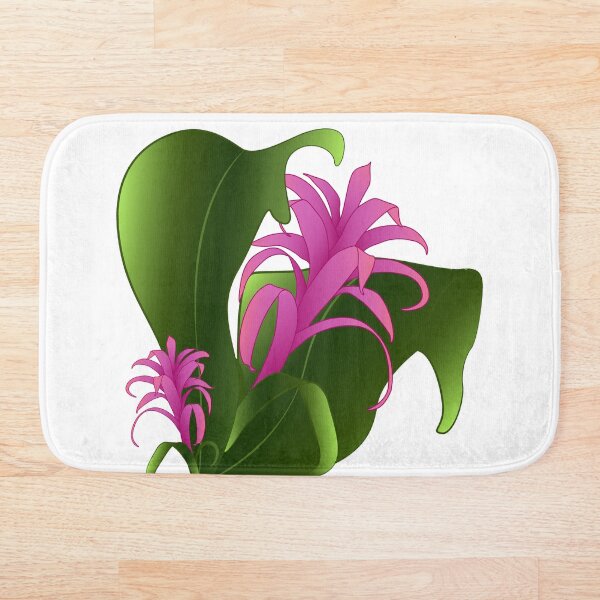 Aperçu de l'œuvre Plante tropicale avec fleurs roses et feuilles créée et vendue par MetaforaMundo.