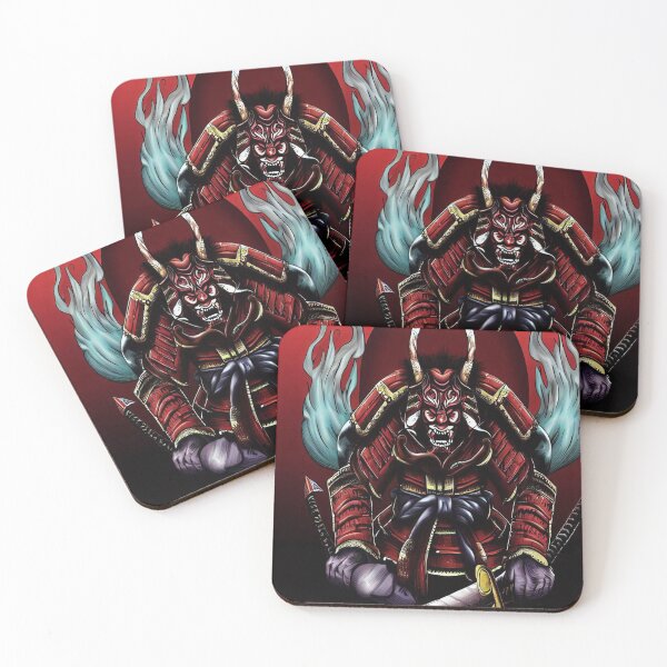Item preview, Samurai manga style deamon designed and sold by blackdoggdesign.