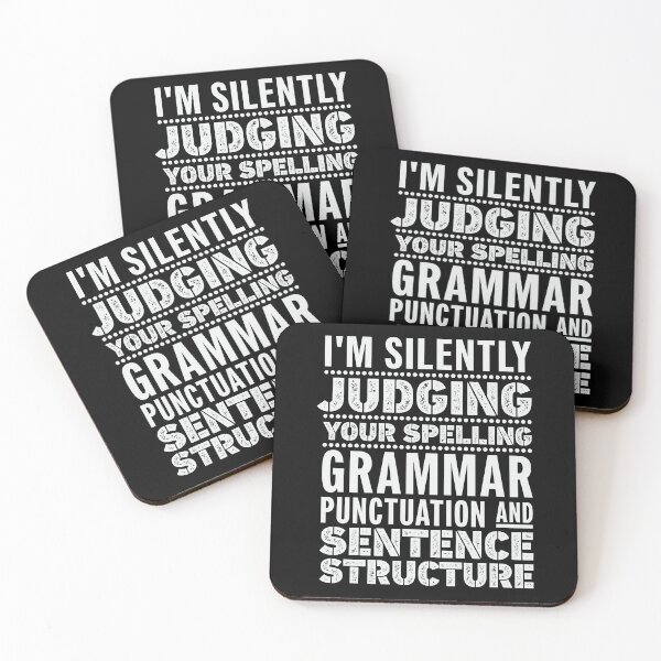 Item preview,  English Teacher Funny Grammar Sayings I'm Silently Judging Your Spelling designed and sold by tmerchtrends.