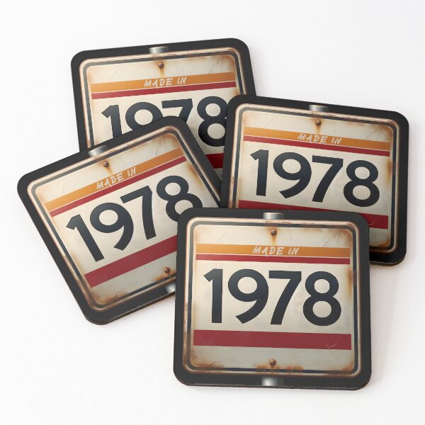 Item preview, Vintage 1978 Retro Year Sign designed and sold by inkArtistryfine.