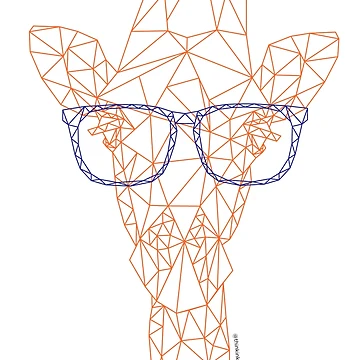 Artwork thumbnail, Giraffe Wireframe by InkedDesigns