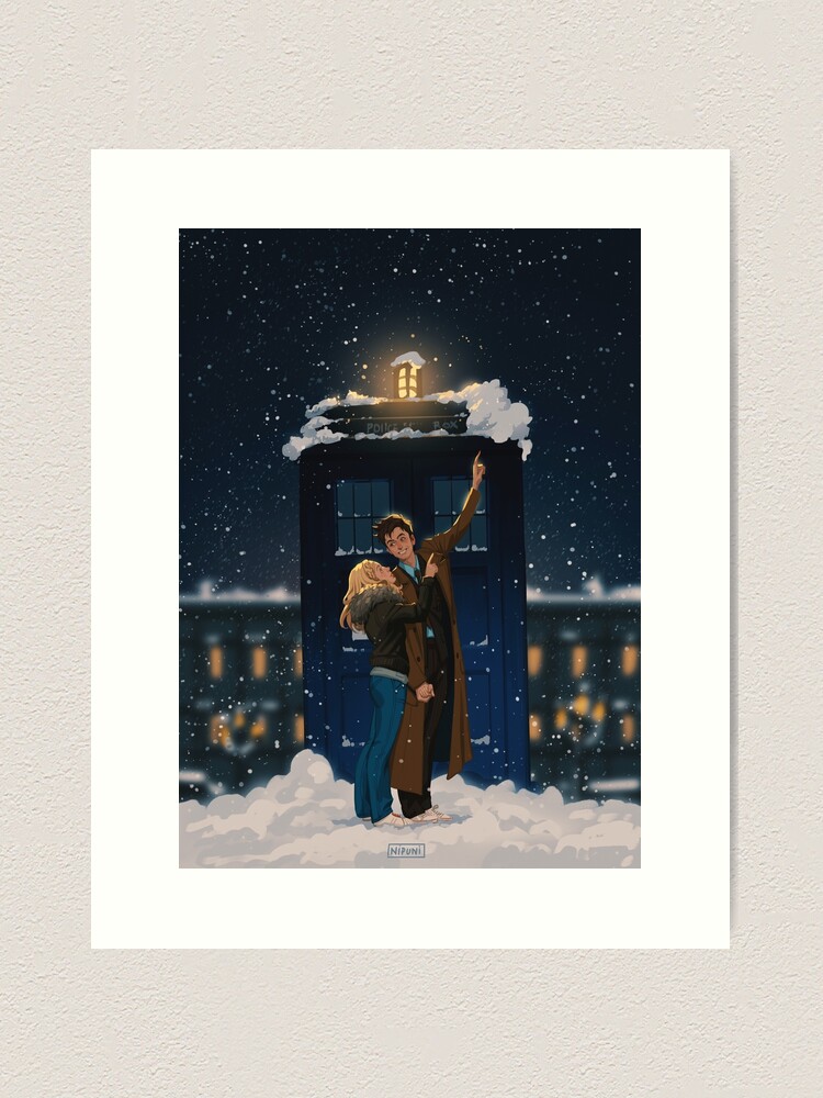 Thumbnail 1 of 3, Art Print, Ten and Rose in the snow designed and sold by nipuni.