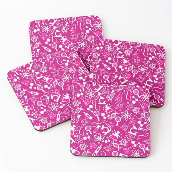 Item preview, biochemistry science lab molecular hot pink pattern designed and sold by DesignYourWaystore.