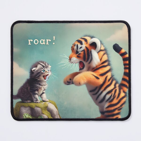 Item preview, Tiny Roar: Kitten and Tiger Friendship designed and sold by inkArtistryfine.