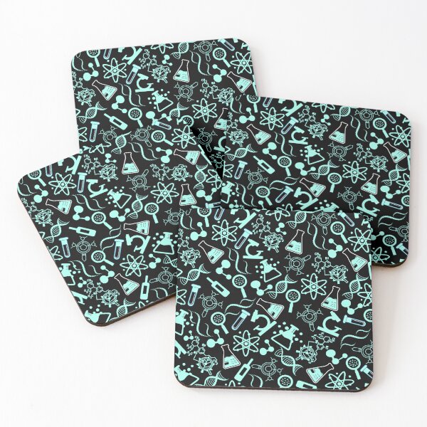 Item preview, biochemistry science lab molecular hot light blue pattern designed and sold by DesignYourWaystore.