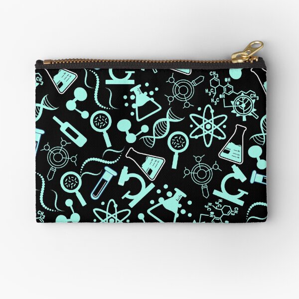 Item preview, biochemistry science lab molecular hot light blue pattern designed and sold by Patternfy.