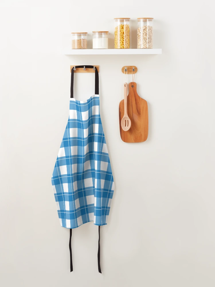 Thumbnail 4 of 6, Apron, Blue Gingham Pattern designed and sold by ModSync.