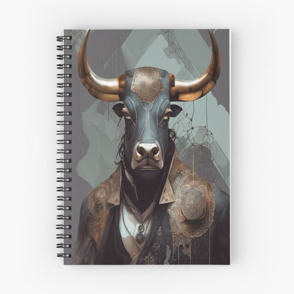 Item preview, Portrait of an Anthropomorphic Bull Steampunk designed and sold by RBRUnitedd.