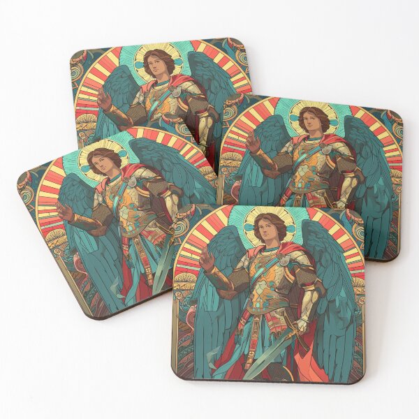 Item preview, St. Michael the Archangel - Majestic Protector Art Print designed and sold by Nicholas Panek.