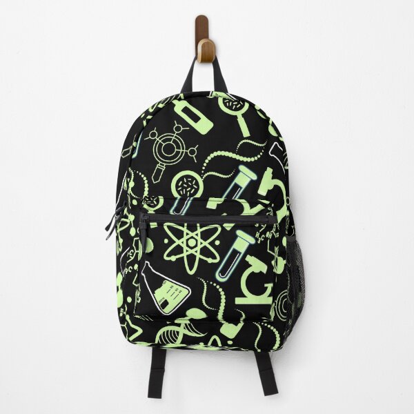 Item preview, biochemistry science lab molecular green black pattern designed and sold by DesignYourWaystore.