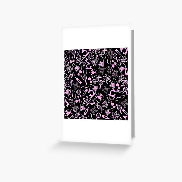 Item preview, biochemistry science lab molecular pink black pattern designed and sold by DesignYourWaystore.