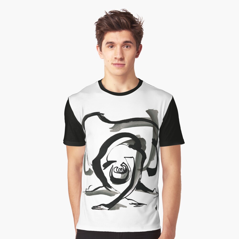 Expressive Ballerina Dance Drawing Graphic T-Shirt