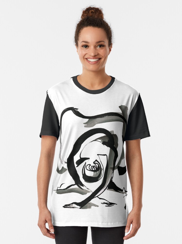 Alternate view of Expressive Ballerina Dance Drawing Graphic T-Shirt