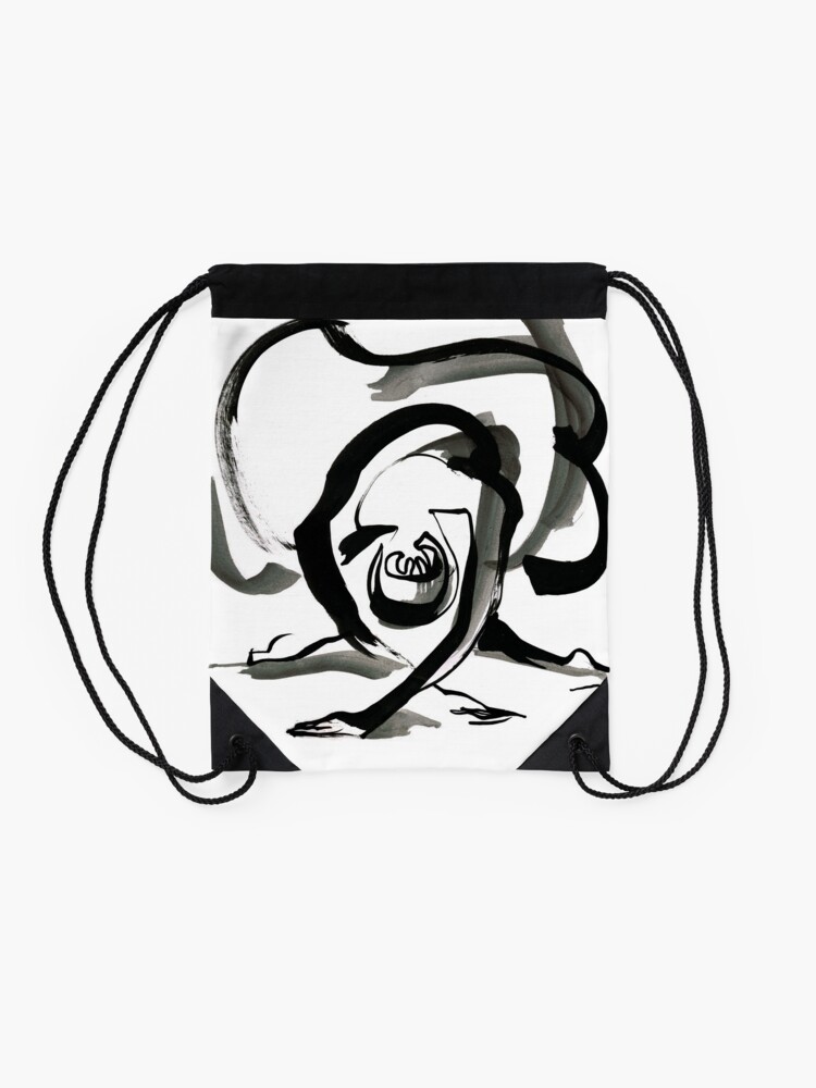 Alternate view of Expressive Ballerina Dance Drawing Drawstring Bag