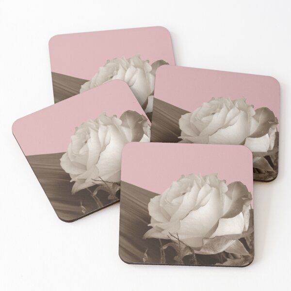 Item preview, Rose photo, cut out pattern, sepia effect designed and sold by evadesignbubble.