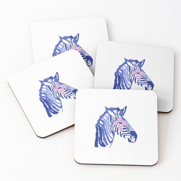 Item preview, blue and pink star zebra preppy  designed and sold by Fancyglowpony.